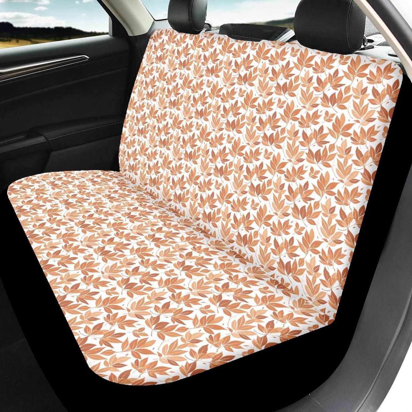 Autumn Leaves Microfiber Car Seat Covers - 3Pcs - DeRose Seasonal