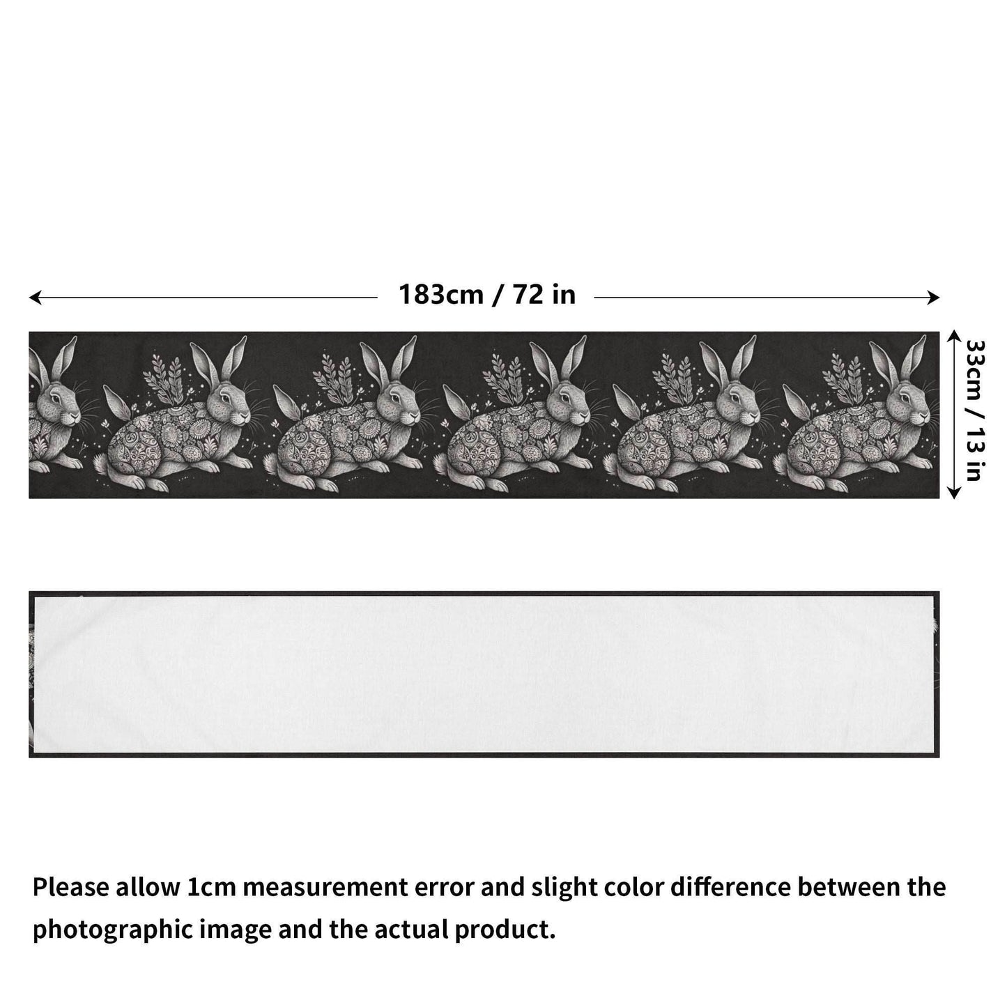 Big Abstract Bunny Polyester Table Runner - DeRose Seasonal