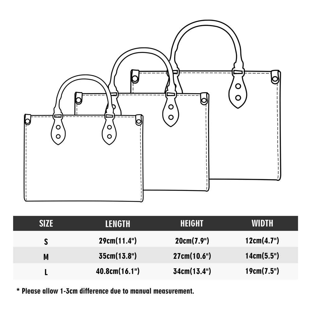 Black and White Bloom Luxury Women's Leather Handbag - DeRose Seasonal