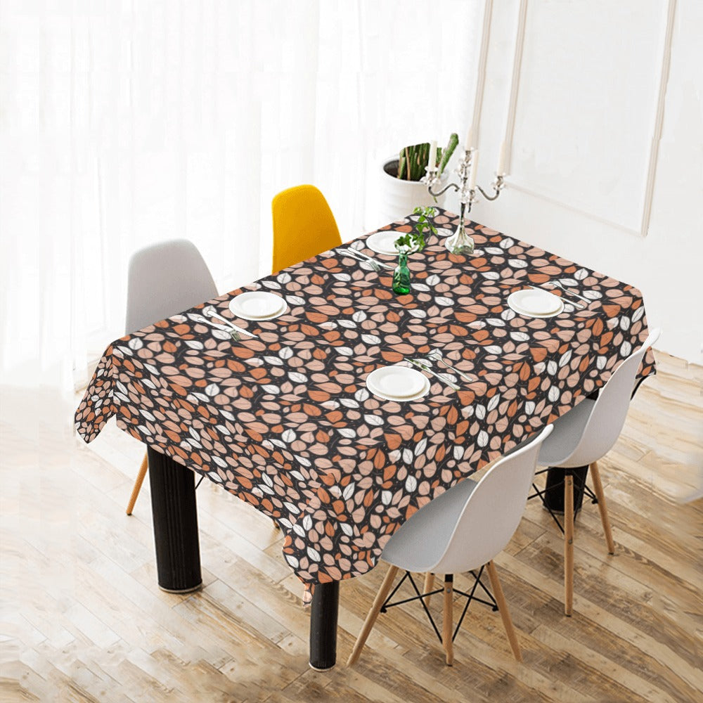 Dark Leaves Polyester Tablecloth Polyester Tablecloth 70"x 52" DeRose Seasonal