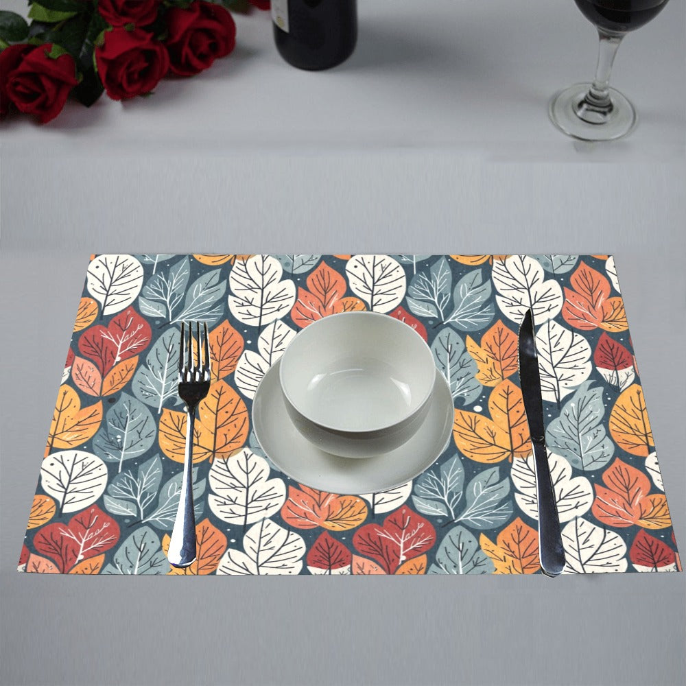 Fall into Winter Table Placemat (set of 6) Placemats 12" x 18" (Set of 6) DeRose Seasonal