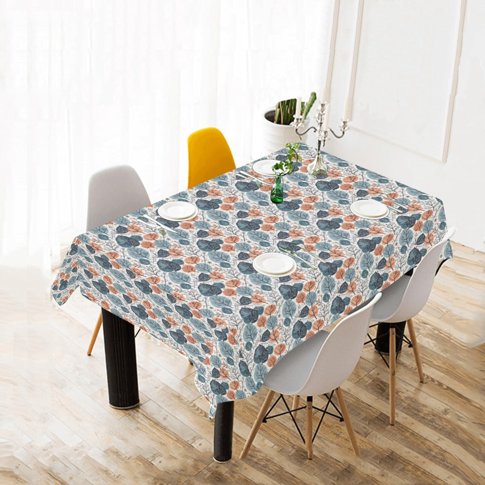 Freezing Leaves Polyester Tablecloth Polyester Tablecloth 70"x 52" DeRose Seasonal