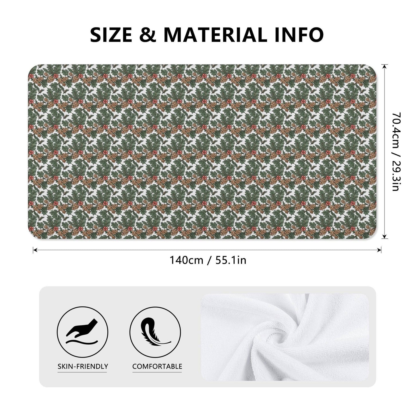 Holly Pine Bath Towel - DeRose Seasonal