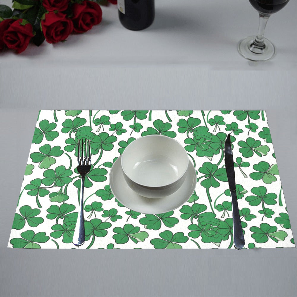 Little clovers Table Placemat (set of 6) Placemats 12" x 18" (Set of 6) DeRose Seasonal