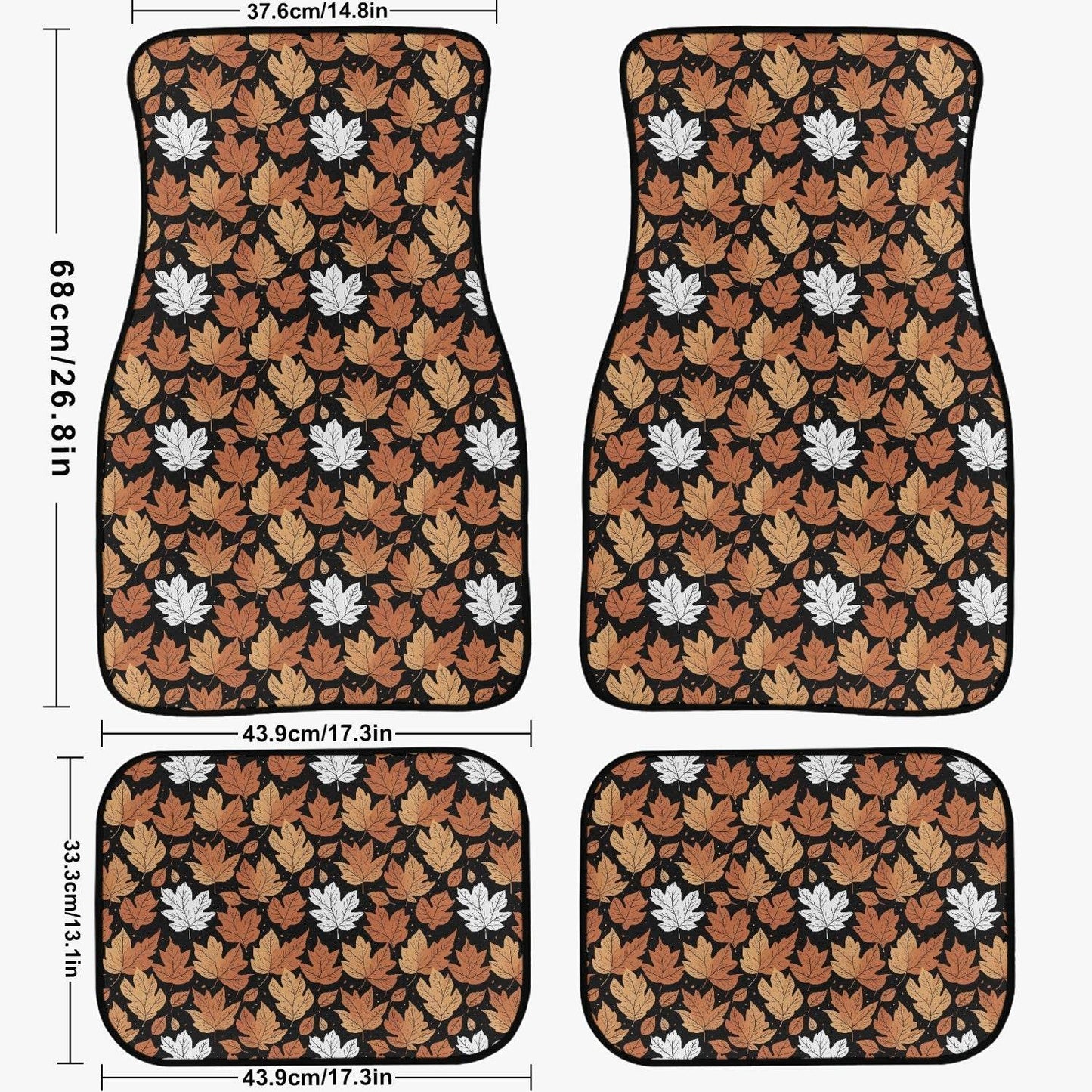 Maple Leaves Car Floor Mats - 4Pcs - DeRose Seasonal