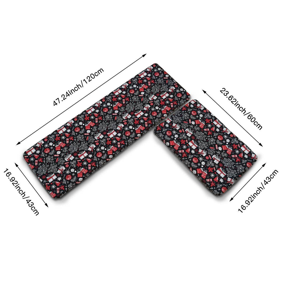 Non-slip two-piece M kitchen mat | Flannel - presents1-1 - DeRose Seasonal