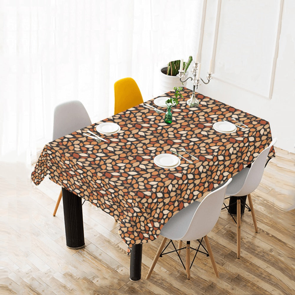 Red Leaves Polyester Tablecloth Polyester Tablecloth 70"x 52" DeRose Seasonal