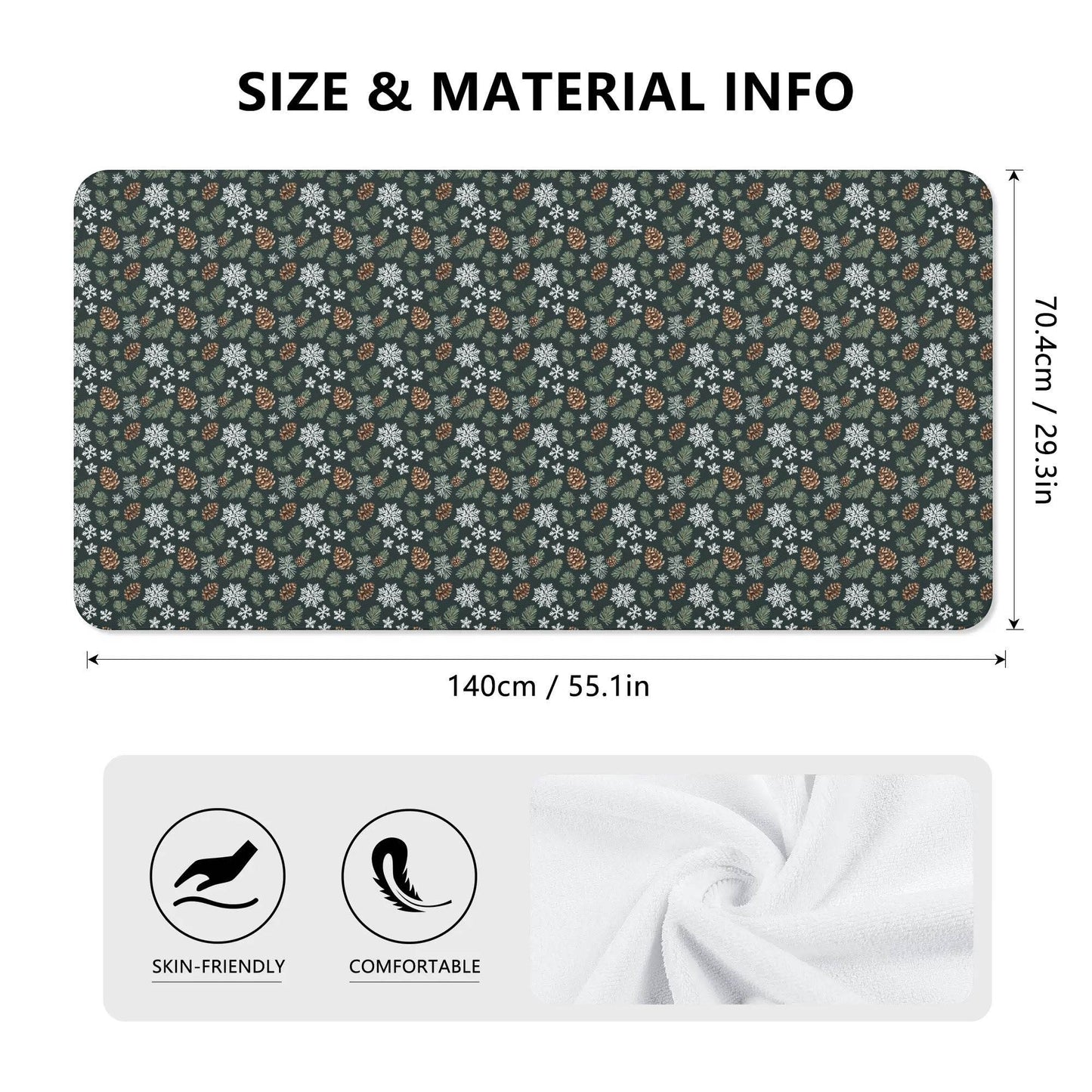 Snowflake Pine Bath Towel - DeRose Seasonal