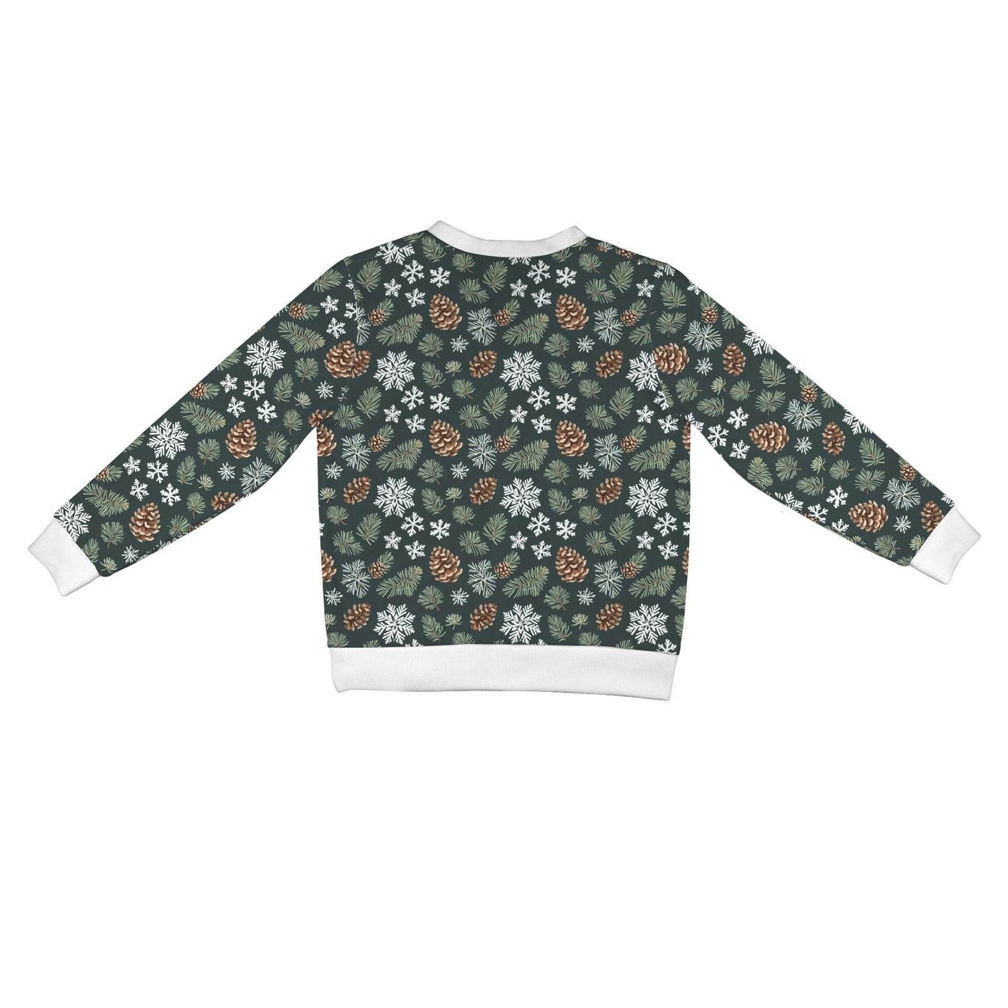 Snowflake Pine Women's Cardigan Button Sweater Custom Women's Cardigan (Model H73) - DeRose Seasonal