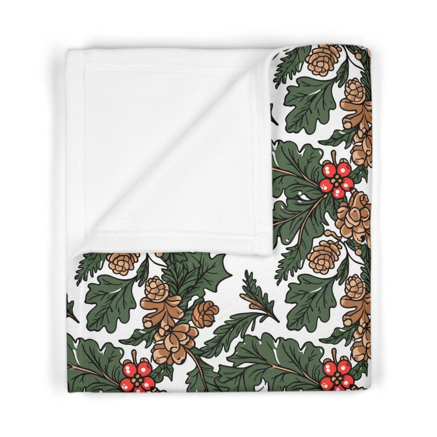 Soft Fleece Baby Holly Pine Blanket - DeRose Seasonal