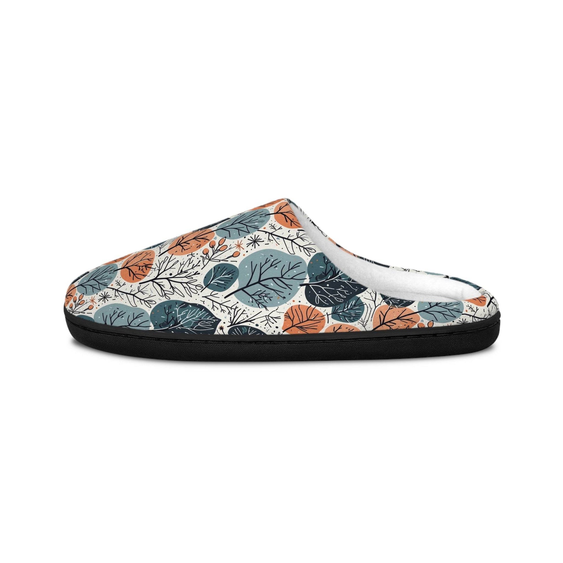 Freezing Leaves Men's Indoor Slippers - Perfect for Relaxing at Home - DeRose Seasonal