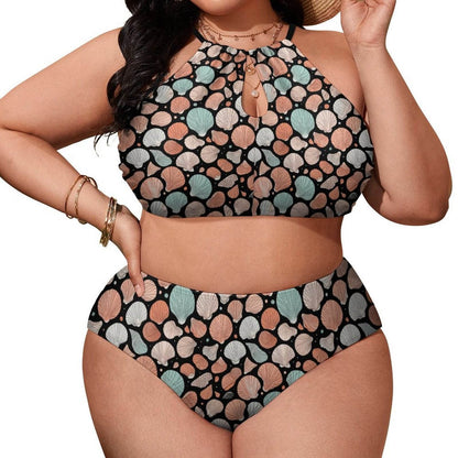 Plus Size Seashells Two-piece Swimsuit - DeRose Seasonal