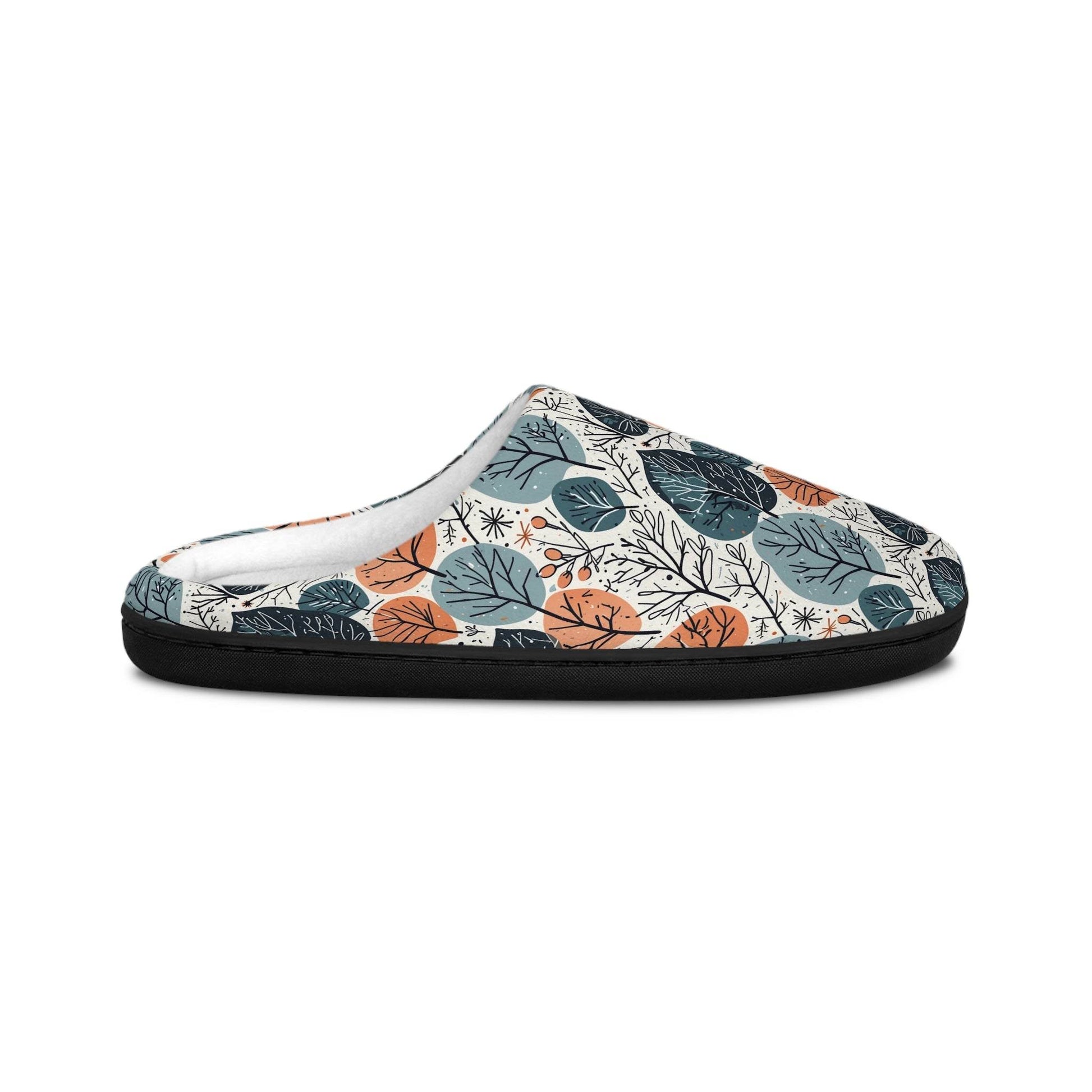 Freezing Leaves Women's Indoor Slippers - Comfortable Home Footwear - DeRose Seasonal