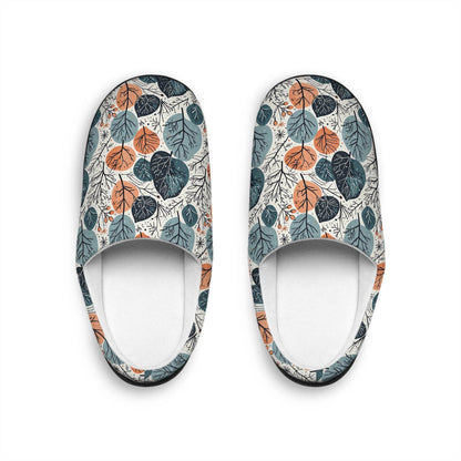 Freezing Leaves Women's Indoor Slippers - Comfortable Home Footwear - DeRose Seasonal