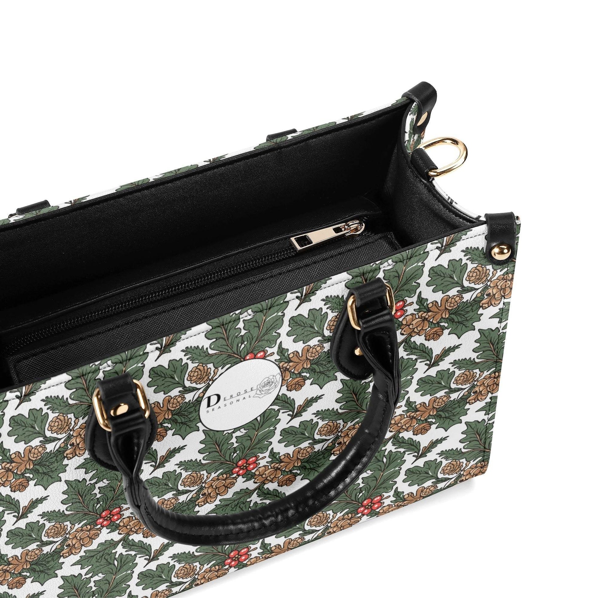 Holly Pine Luxury Women Leather Handbag (3 sizes) - DeRose Seasonal
