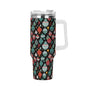 Big Ornament 40oz Stainless Steel Tumbler Gift With White Handle and Straw - DeRose Seasonal