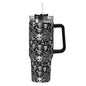 Little Devils 40oz Stainless Steel Tumbler Gift With Black Handle and Straw - DeRose Seasonal