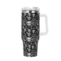 Little Devils 40oz Stainless Steel Tumbler Gift With White Handle and Straw - DeRose Seasonal