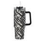 Devil Veins 40oz Stainless Steel Tumbler Gift With Black Handle and Straw - DeRose Seasonal