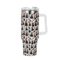 Witches 40oz Stainless Steel Tumbler Gift With White Handle and Straw - DeRose Seasonal