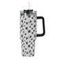 Scary Spiders 40oz Stainless Steel Tumbler Gift With Black Handle and Straw - DeRose Seasonal