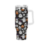 Cute Monster Witches 40oz Stainless Steel Tumbler Gift With White Handle and Straw - DeRose Seasonal