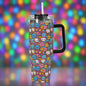 Cute Clouds 40oz Stainless Steel Tumbler Gift With Black Handle and Straw - DeRose Seasonal