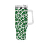 Little Clover 40oz Stainless Steel Tumbler Gift With White Handle and Straw - DeRose Seasonal