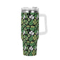 Clover Patch 40oz Stainless Steel Tumbler Gift With White Handle and Straw - DeRose Seasonal