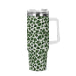 Clovers 40oz Stainless Steel Tumbler Gift With White Handle and Straw - DeRose Seasonal