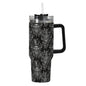 Demon Leprechaun 40oz Stainless Steel Tumbler Gift With Black Handle and Straw - DeRose Seasonal