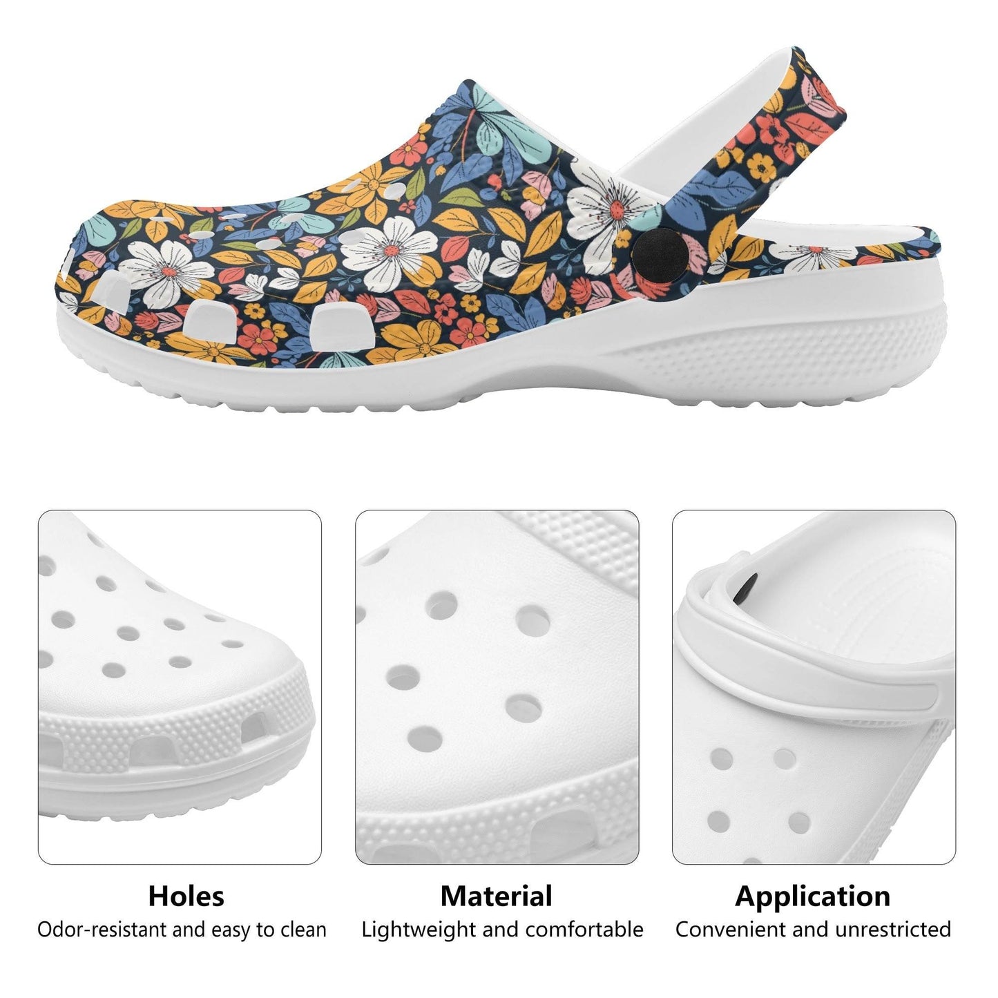 Bright Flowers Women's Vented Sandals - DeRose Seasonal