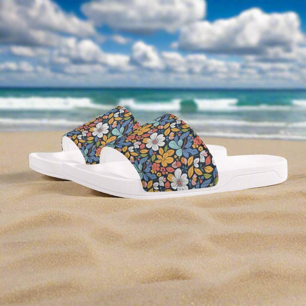 Bright Flowers Women's Slide Sandals - DeRose Seasonal