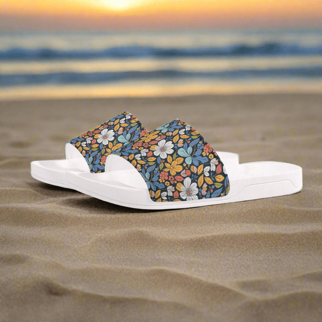 Bright Flowers Women's Slide Sandals - DeRose Seasonal
