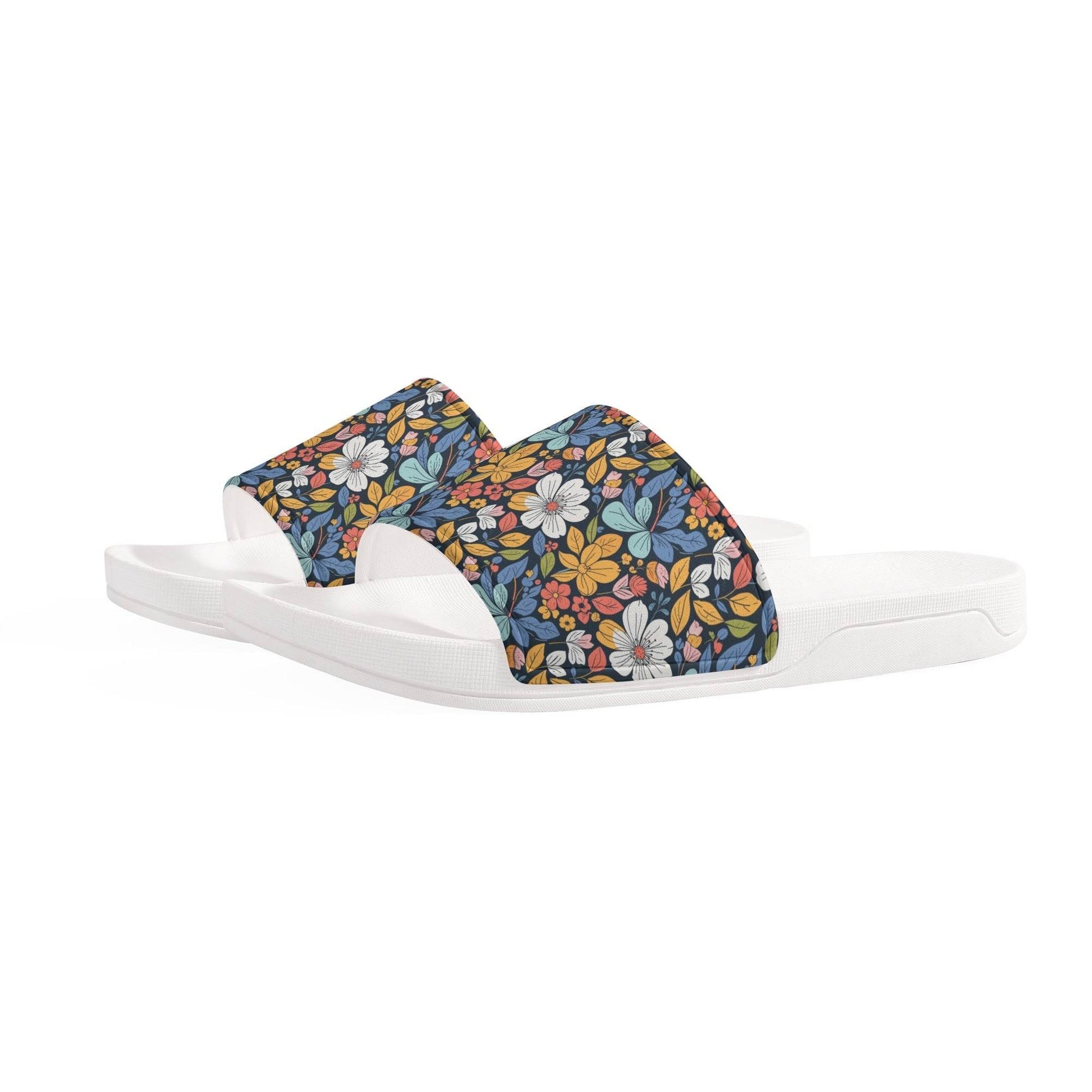 Bright Flowers Men's Slide Sandals - DeRose Seasonal