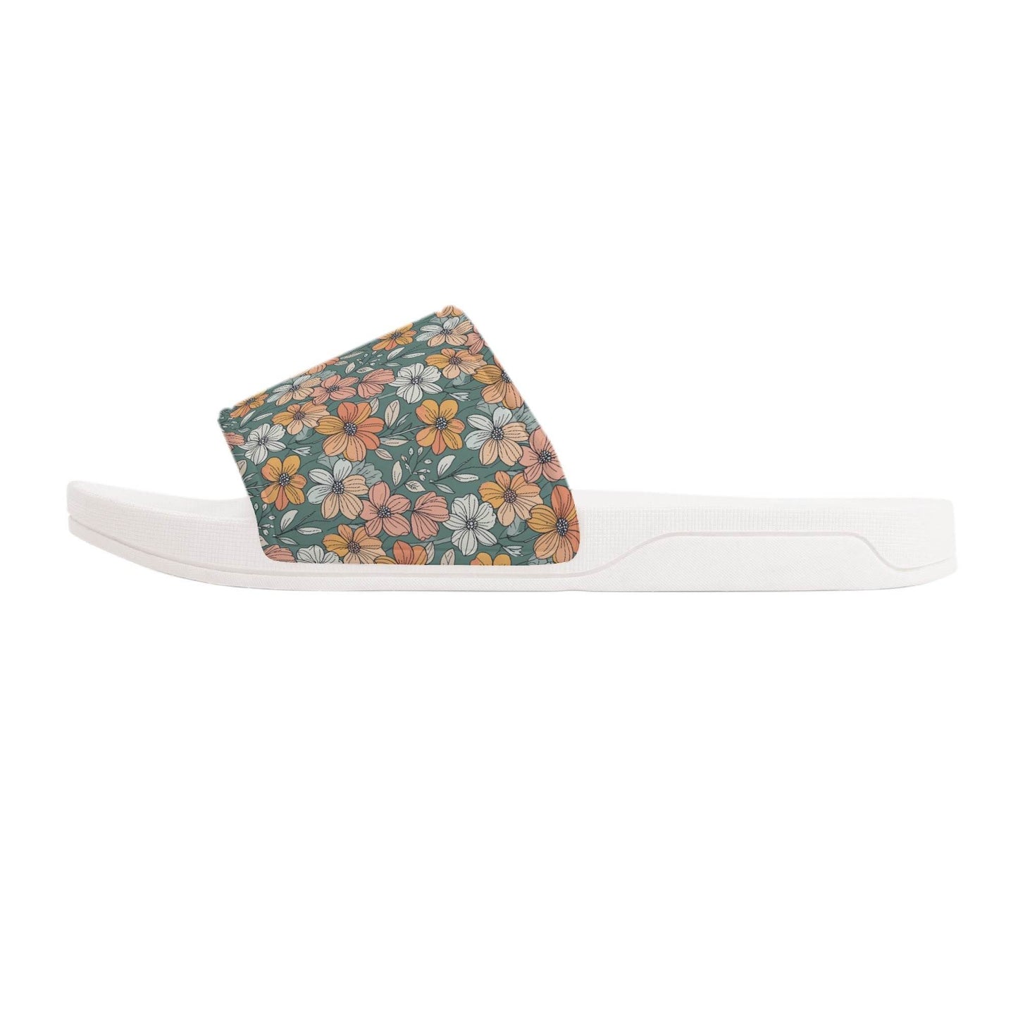 Pastel Flowers Women's Slide Sandals - DeRose Seasonal