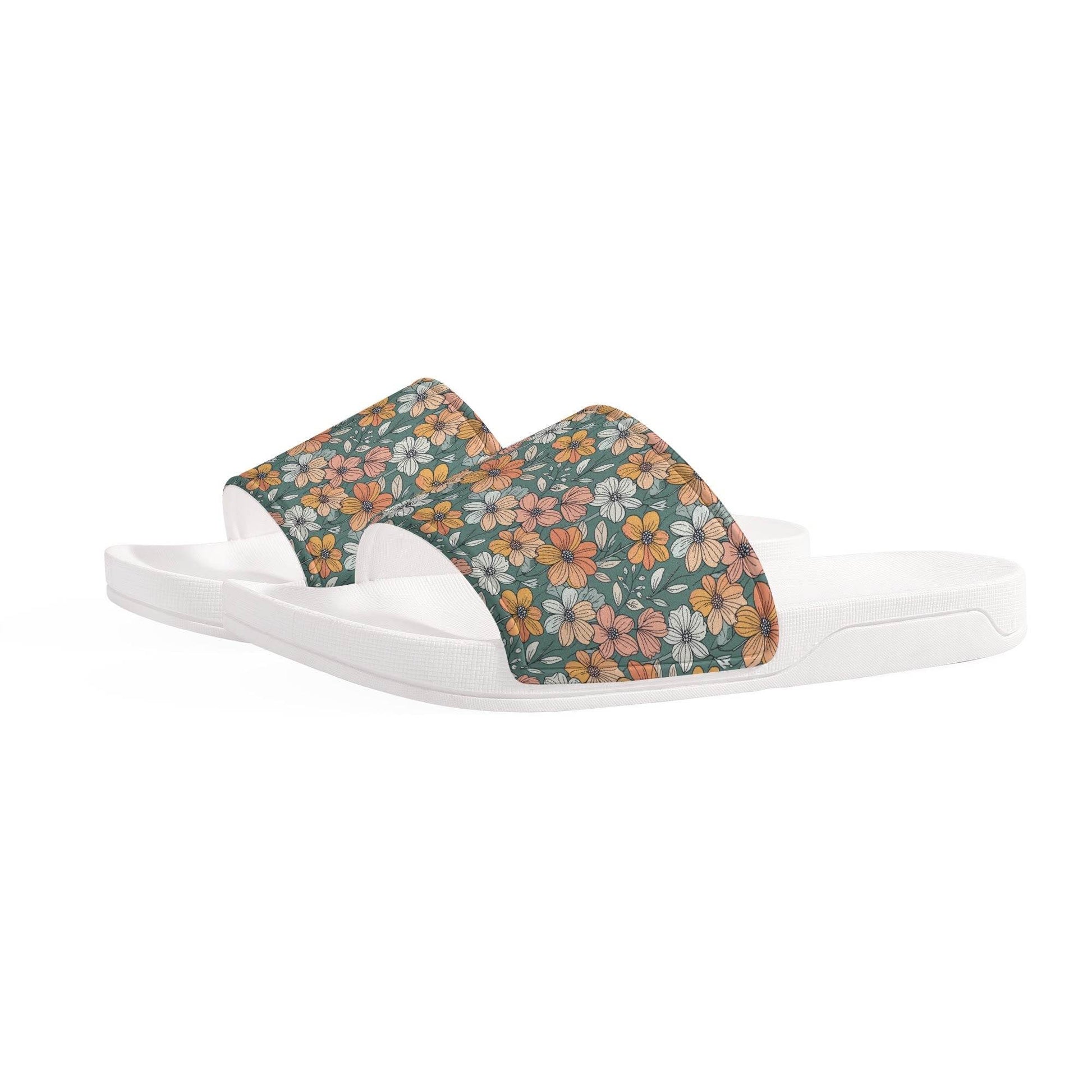 Pastel Flowers Men's Slide Sandals - DeRose Seasonal