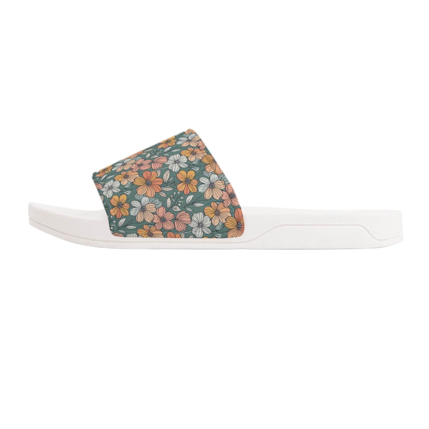 Pastel Flowers Men's Slide Sandals - DeRose Seasonal