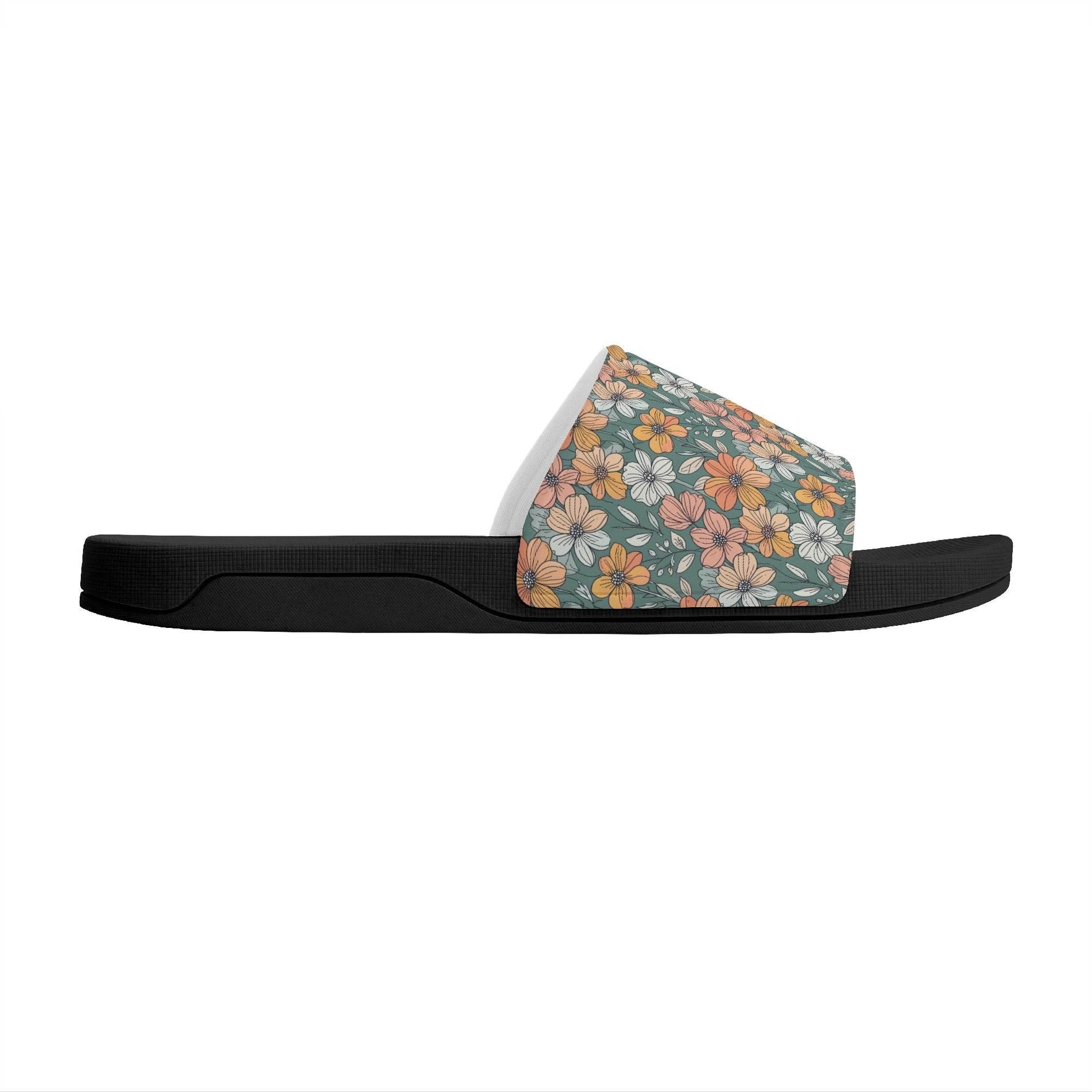 Pastel Flowers Men's Slide Sandals - DeRose Seasonal