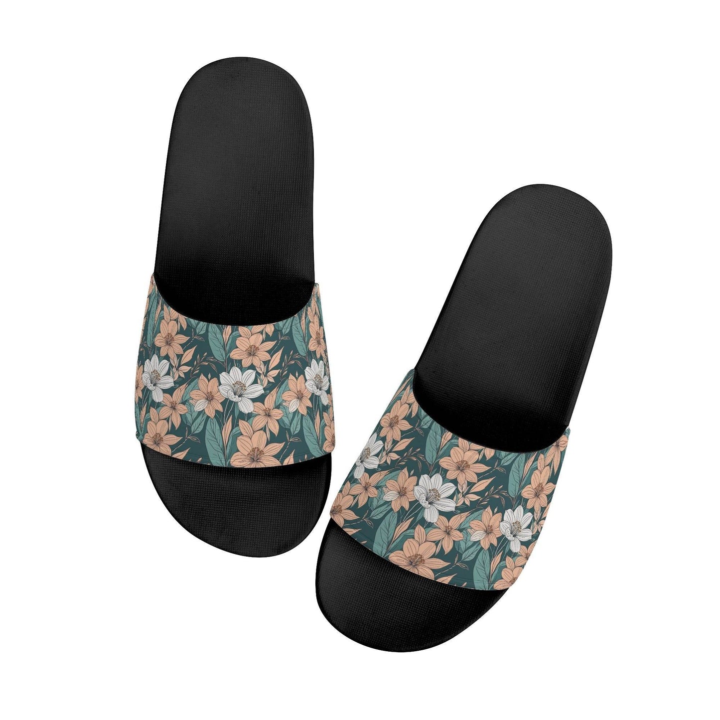 Pastel Floral Men's Slide Sandals - DeRose Seasonal