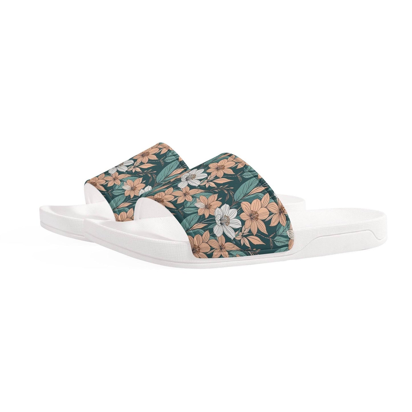 Pastel Floral Women's Slide Sandals - DeRose Seasonal