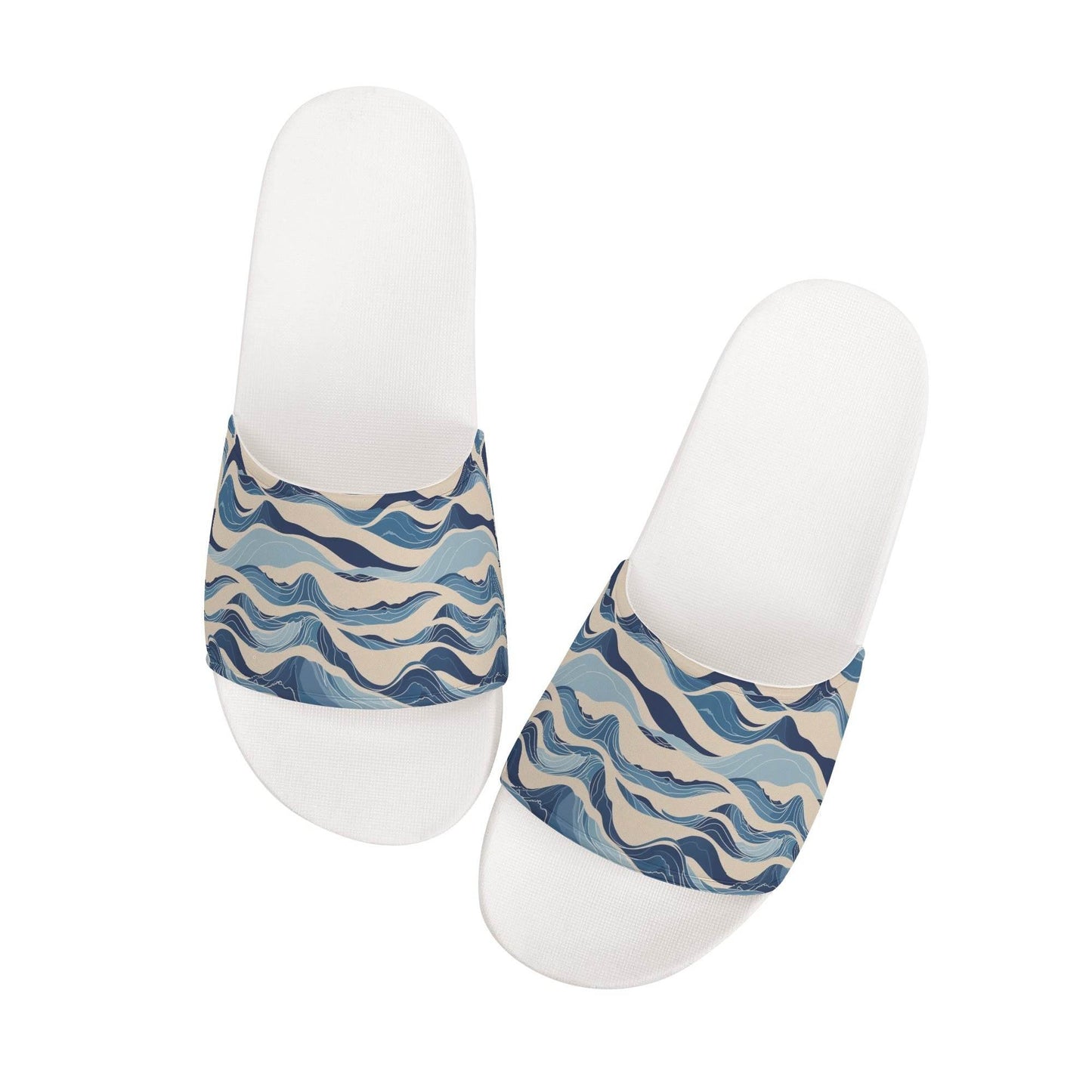 Blue Waves Men's Slide Sandals - DeRose Seasonal