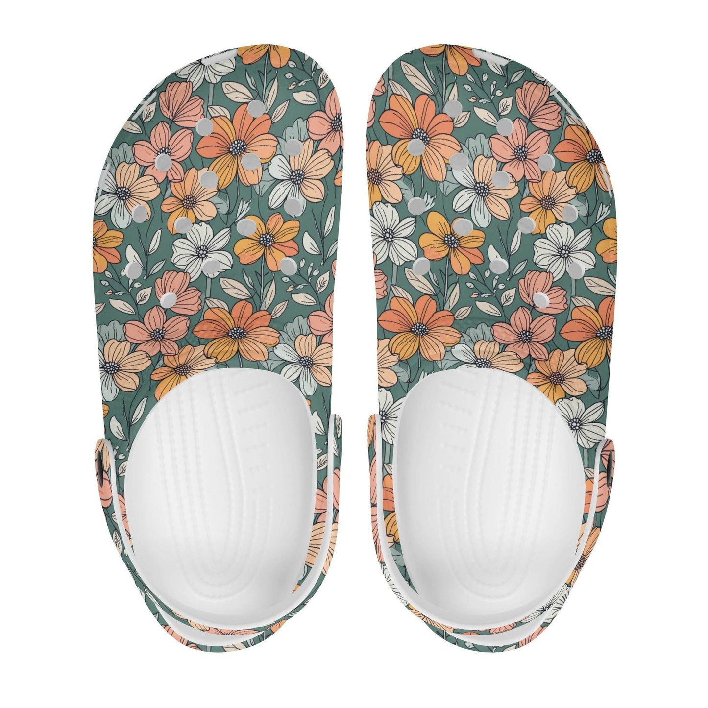 Pastel Flowers Women's Vented Sandals - DeRose Seasonal
