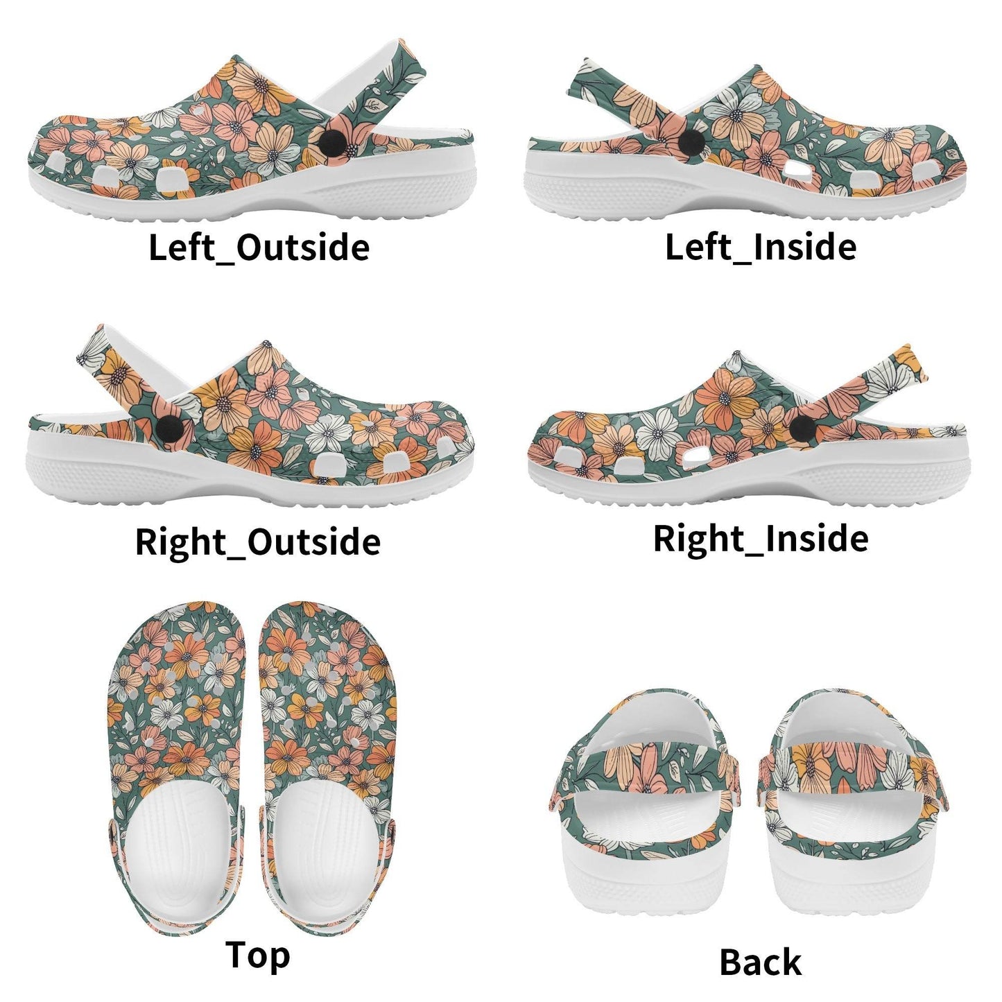 Pastel Flowers Women's Vented Sandals - DeRose Seasonal