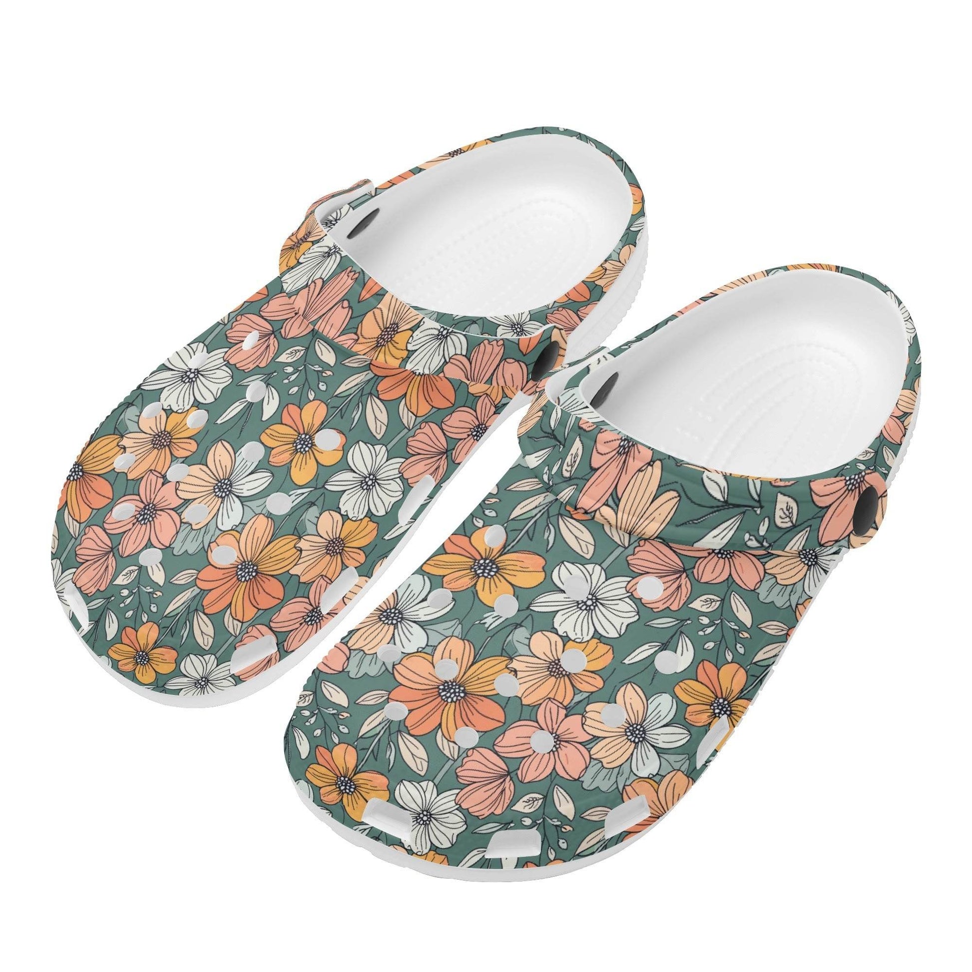 Pastel Flowers Women's Vented Sandals - DeRose Seasonal