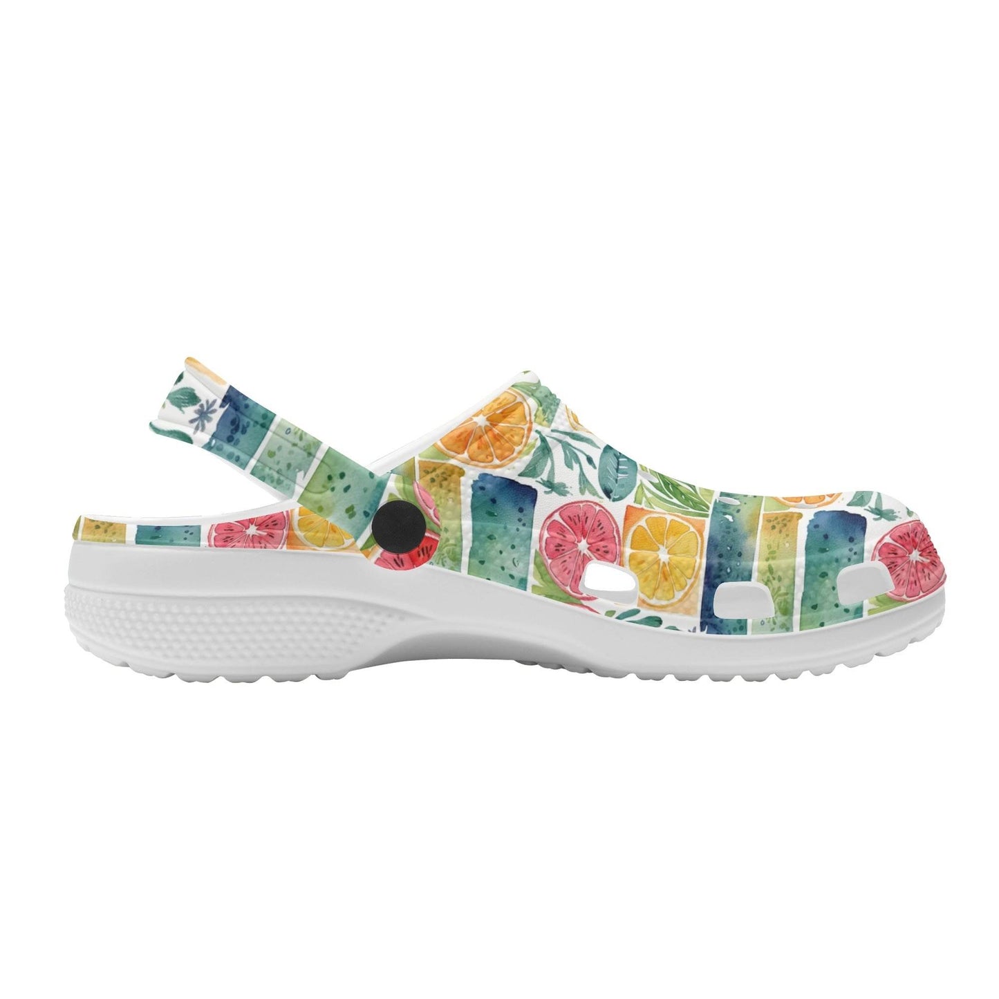 Watercolor Fruit Women's Vented Sandals - DeRose Seasonal