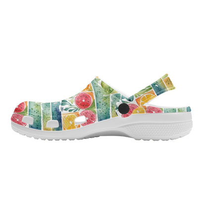 Watercolor Fruit Women's Vented Sandals - DeRose Seasonal