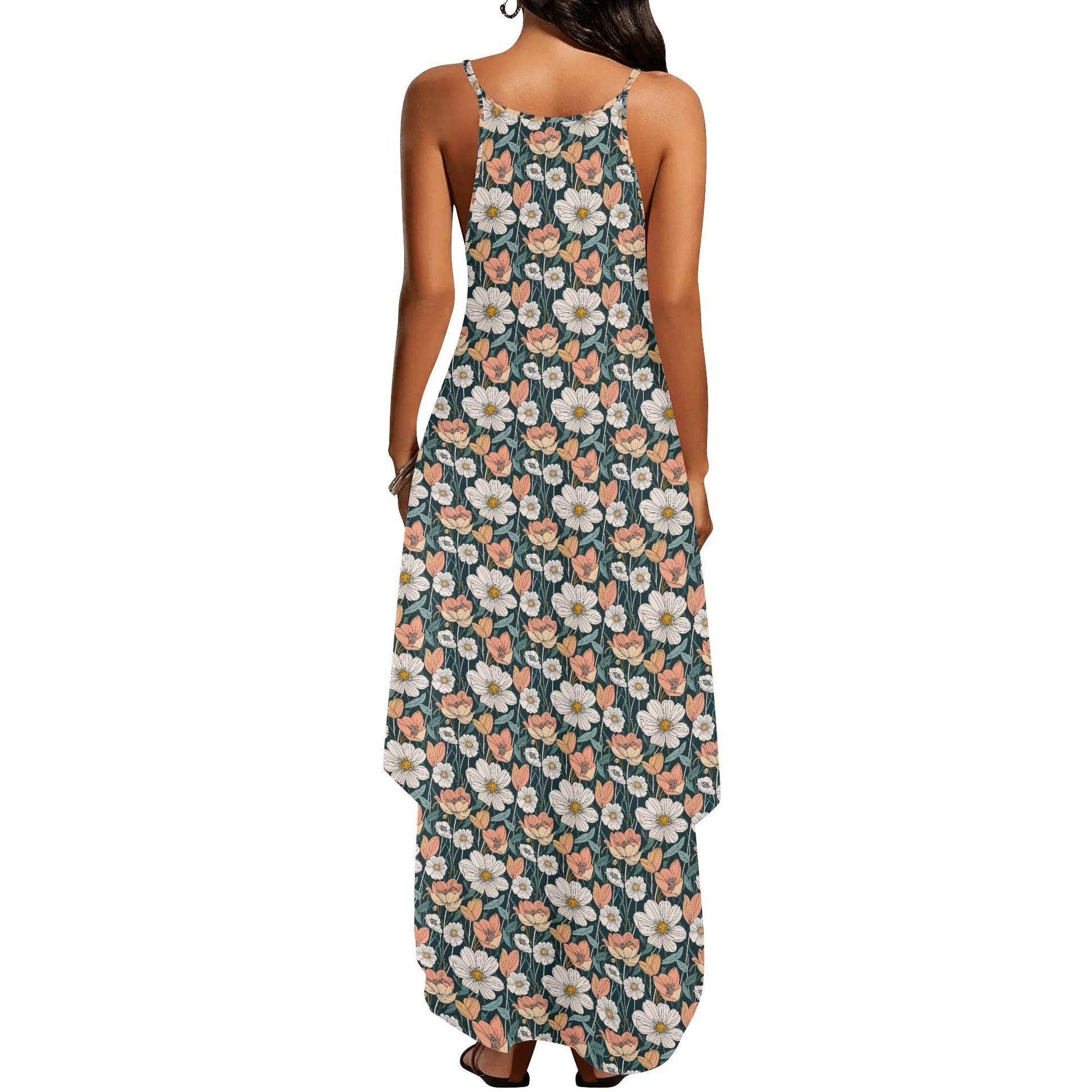 Tulips and Daisy's Women's Elegant Sleeveless Evening Dress - DeRose Seasonal