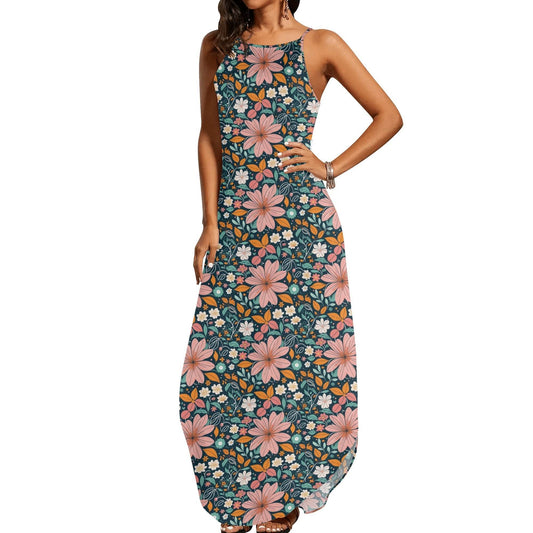 Wild Flowers Women's Elegant Sleeveless Evening Dress - DeRose Seasonal