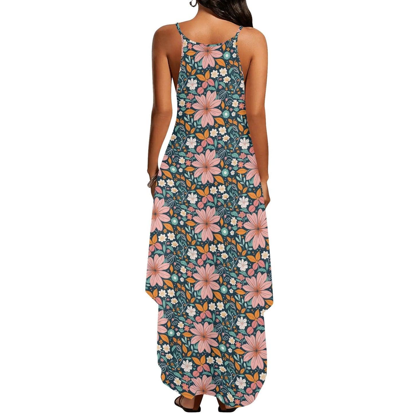 Wild Flowers Women's Elegant Sleeveless Evening Dress - DeRose Seasonal